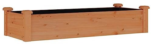 vidaXL Fioriera Giardino Fodera Marrone 120x45x25cm Massello Abete