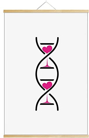 Sanduhr Liebe Doppel Helix Gene Scroll Hängende Malerei Dekorative Bild