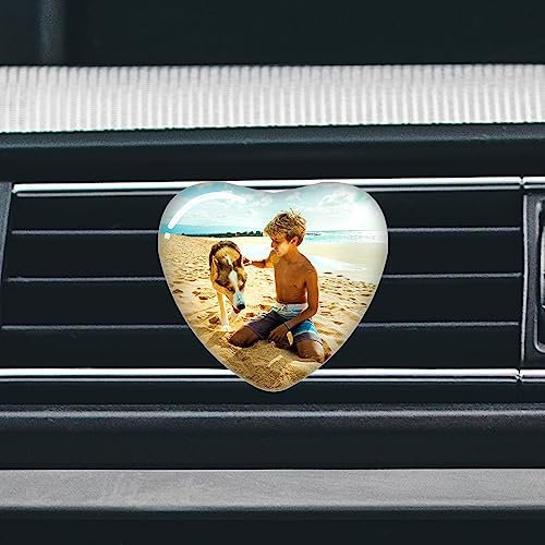 Personalisierte Auto Lufterfrischer Clip mit Foto und Text Car Air Freshener Vent Clips für Männer Frauen Geschenk