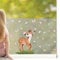 Wandtattoo Loft Sichtschutzfolie Kinderzimmer mit Rehkitz und Schmetterlingen Motiv, Bunte Fensteraufkleber, Milchglasfolie, Kinder Fensterdeko, Dekoration Fenster Aufkleber, Fensterfolie Blickdicht