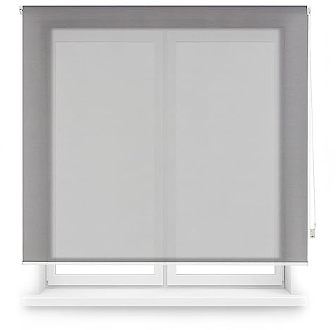 Blindecor Verdunkelungsrollo nach Maß | Farbe Dunkelgrau | Verdunkelungsrollo 70 x 180 cm (Breite x Höhe) Stoffgröße 67 x 175 cm | Rollo zum Aufrollen, für Fenster