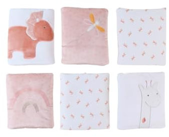 NOUKIE'S - Lot de 6 Protèges-Barreaux pour Lits et Parcs Bébé - Popsie, Gigi & Louli - Multicolore