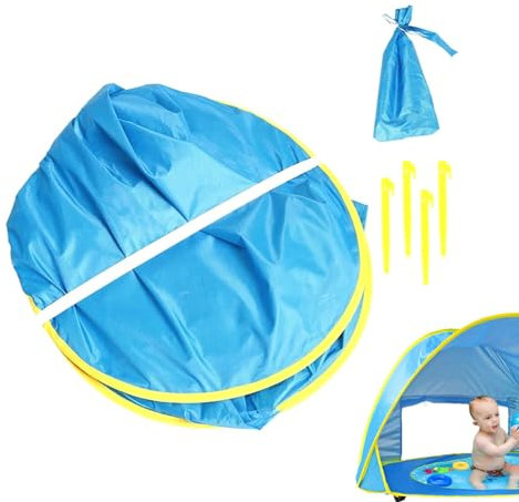 Niesel Tienda de Playa, Tienda de Playa con Piscina para Niños,Refugio para niños Protección Solar al Aire Libre - Tienda portátil para el Sol con Bolsa de Transporte, protección UV, minipiscina