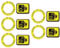 The Lord of the Tools 5 Sets Camera Body Cam Video Recording Stickers CCTV Yellow Body Stickers Recorder Camera Video Warning Label Sticker Compatible with Brifield BR1 BR3