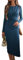Jiraewh Damen Langarm Cocktailkleider Bodycon Enges Bleistiftkleid Figurbetontes Elegantes Hochzeitsgast Schlitz Midi Kleider Mit Gürtel (S,6017-Marineblau)