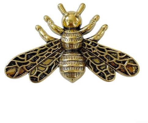ZYWUOY Creative Bee Design Cabinet Handle, Brass Door Knob Add Charm to Your Home (Gold)