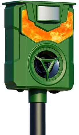 Baoduu Cat Repellent for Garden Ultrasonic, 2024 Updated Solar Animal Repellent with Flame Sensor Light & Motion Detector, Cat Deterrents 13.5-45kHz Scarer Cats, Dogs, Martens Foxes Squirrel and Birds