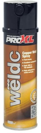 PROTOUCH ProXL Copper Weld Spray Aerosol, 500ml, Fast-Drying Copper Welding Primer, Excellent Conductivity, High Adhesion to Metal, Compatible with SPOT, MIG and TIG Welding
