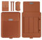 GANGANPRO Laptop Sleeve 13-14 Case with Stand Compatible with Microsoft Surface Laptop 5/4/3/2 13.5, MacBook Air/Pro 13.3, PU Leather Sleeve for 15-16 Laptop Computers - Brown
