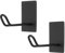 sourcing map 2pcs Self Adhesive Wall Hooks Large Waterproof Stainless Steel Sticky Towel Closet Hooks Adhesive Wall Mount Hangers Without Drill for Bathroom Kitchen Washroom Doorway, Black