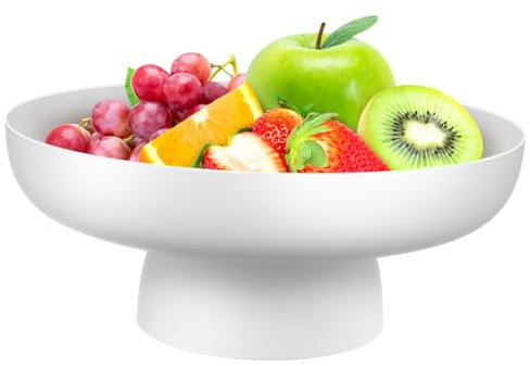 Cabilock Fruit Draining Basket and Dried Fruit Holder White for Kitchen Counter and Wedding Dessert Display