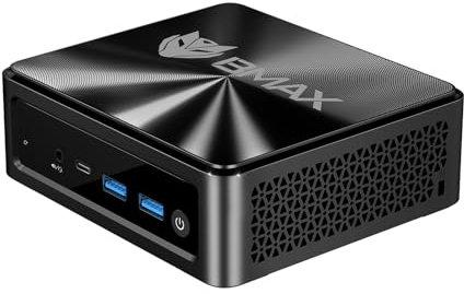 BMAX B5A Pro Mini PC, AMD Ryzen 7 5825U (8C/16T, bis zu 4.5Ghz),16GB DDR4 512GB NVMe SSD Mini Computer Desktop PC mit W11 Pro Home Office | 4K Triple Display | Type-C | WiFi 6 | BT 5.3