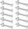 10 Sets of Furniture Connector Bolts and Barrel Nuts,Bed Bolt and Nut Kit (M6×50mm)