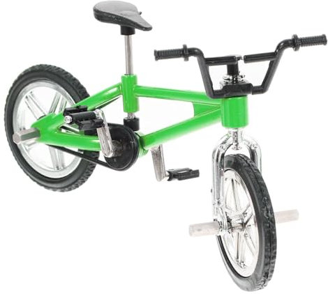 DIKACA Miniatur Fahrrad Modell Für Puppenhaus Grünes Künstliches Rad Für Dekoration Und Mikro Szenen Ideal Als Zubehör Für Miniatur Dekorationen Und Puppenstuben