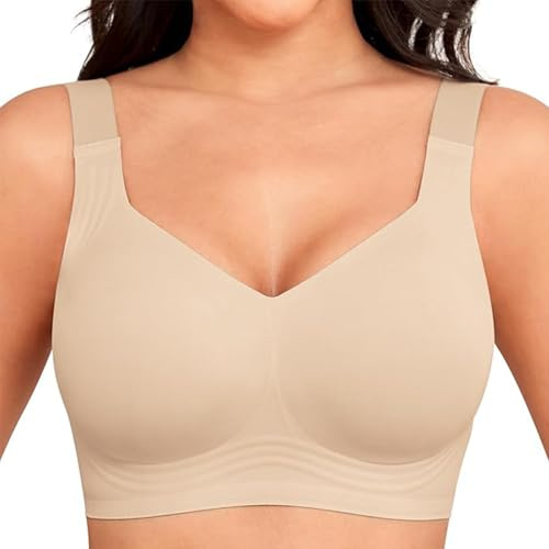 YGJIEGENG Jelly Bra Push Up Bras for Women Non Wired Full Support Coverage