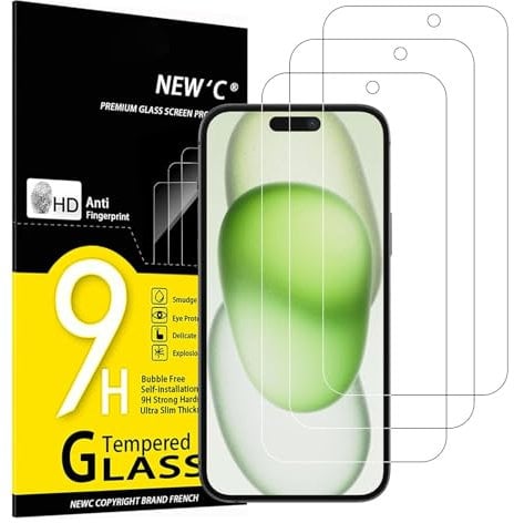 NEW'C 3 Stück [Upgrade-Version] für iPhone 16 Pro für Panzerglas (6,3 Zoll), Frei von Kratzern, 9H Härte, HD Displayschutzfolie, 0.33mm Ultra-klar, Ultrabeständig folie