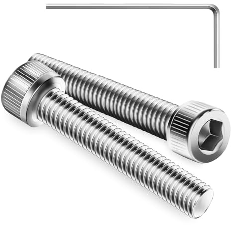 20Pcs M5 x 30mm Hex Socket Head Cap Screws Bolts | 304 Stainless Steel, Allen Socket Drive, Bright Finish, Full Threads, with Hex Spanner