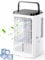 Tragbare Klimaanlage, 1500 ml, persönlicher Ventilator mit 4 Windgeschwindigkeiten, Wassertank, 7 Lichtfarben, 2 Sprühfunktion, 1-8 Stunden Timer (weiß)