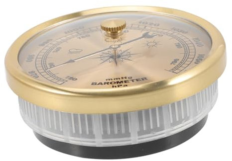 UPKOCH Gartenbarometer Einstellbares Aneroid Barometer für Präzise Wettervorhersage Kalibrierbar Robustes für Garten und Wohnzimmer