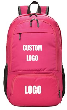 Leichter Faltbarer Rucksack Individuelles Logo Wasserdichter Verpackbarer Rucksack Personalisierte Outdoor Reise Wanderrucksäcke Tagesrucksack Color2,14 inches