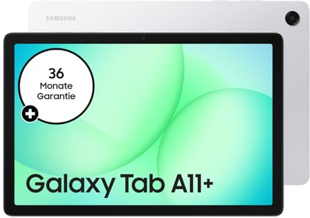 Samsung Galaxy Tab A11+, AI Tablet, 11 Zoll Display, 90 Hz Bildwiederholrate, 128 GB Speicher, 6 GB RAM, Android, Dolby Atmos Quad-Lautsprecher, Silver, 3 Jahre Herstellergarantie