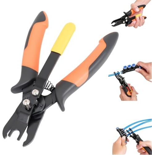 Air Hose Connector Removal Tool, Druckluftschlauch-Verbinder-Entfernungswerkzeug, Pneumatik Steckverbinder-Trennzange für 3/8 Zoll, 1/2 Zoll (10-12 mm) (1 Stück)