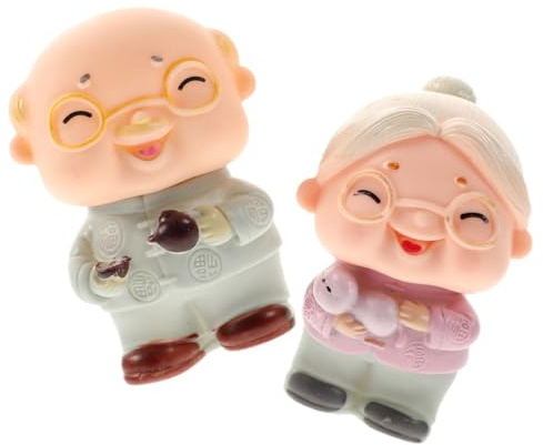 Miniaturfiguren Eines aus Vinyl 2 Stück Älteren Paares als Tortenaufsatz