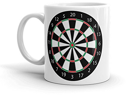 Fun Dart Board Mug Darts Player Dad Brother Uncle Pub Games #4643