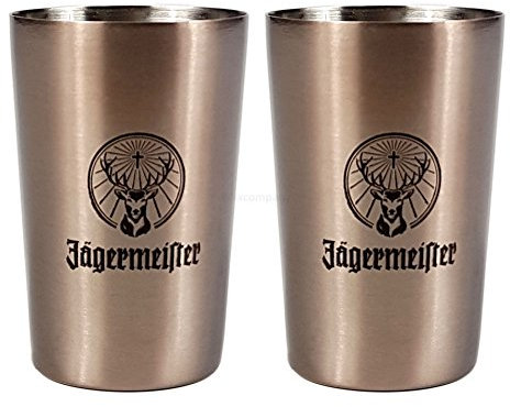 Jägermeister Shotglas Shotgläser aus Metall - 2er Set