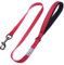 VIVAGLORY Dailyx Hundeleine, Welpenleine Hausleine Joggingleine Für Hunde, Hundeleine mit Schlaufe Und Gepolstertem Griff, Reflektierend & Gepolstert, 90 x 1.4cm, Rot