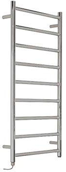 Milano Esk 300W Chrome Straight Bar Stainless Steel Electric Heated Towel Rail - 1000mm x 500mm
