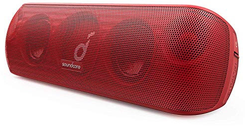 soundcore Motion+ Bluetooth HiFi Lautsprecher mit Hi-Res 30W Audio, Intensiver Bass, Kabelloser, mit App, USB C Konnektivität, Flexibler EQ, 12h Akkulaufzeit, IPX7 Wasserschutz (Rot)