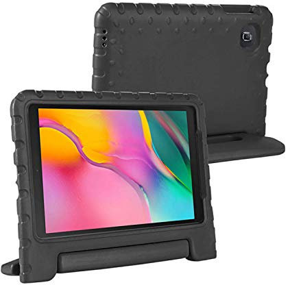 For Samsung Galaxy Tab A 2019 10.1 Case - Heavy Duty Shockproof & Dustproof - Convertible Handle Stand -Easy to Carry Lightweight Full Body Protective Case - Kids Friendly Rugged Case T510 T515 Black