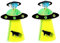 Angoter Spaceship Ohrstecker UFO Ohrring Übertriebenen Ohrring Acrylohrring-Tropfen-schmuck Accessoires Für Frau