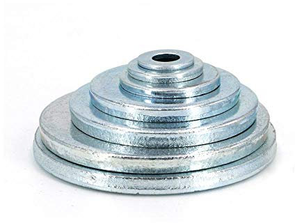 1/4~1 arandelas planas de acero al carbono americano, arandelas metálicas de zinc azul y blanco, cojines roscados, arandelas y mesones-7/16 * 20 tabletas