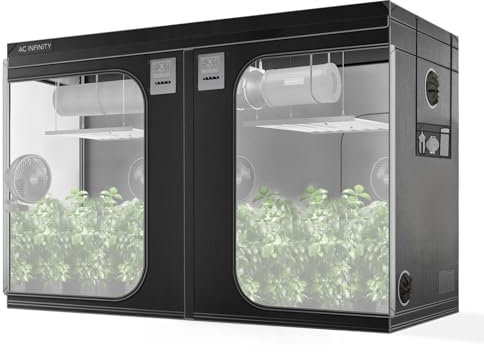 AC Infinity CLOUDLAB 816, Advanced Grow Zelt 300 × 150 × 200 cm, 25 mm Mylar, 25 mm Stahlstangen, laborgetestet höchste Reflexion, großes Sichtfenster, Montageplatte für Controller, Indoor Growing