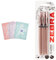 Oxford Campus Pastel A5 Wirebound Notebook, Pack of 3 & Zebra Classic Rose Gold Ballpoint Pens, Black Ink, Pack of 3