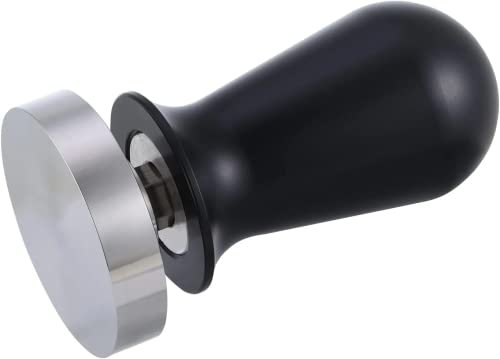 VIA CREMA Calibrated Espresso Tamper 51 mm. Siebträger Tamper - With Spring Loaded Flat Stainless Steel Base (Tamper 51 mm) Kaffeemaschine Siebträger Zubehör