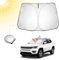 BIBIBO Copertura Parabrezza Auto Compatibile con Jeep Compass 2017-2025, Parasole Anteriore Pieghevole con Protezione Anti-UV
