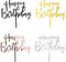 Happy Birthday Cake Topper Acrylic Toppers Elegant Decoration UK 3LD1 (Silver)