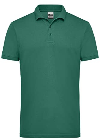 James & Nicholson Herren Workwear Polo - Robustes Poloshirt für Hobby und Beruf | Farbe: dark-green | Grösse: XS