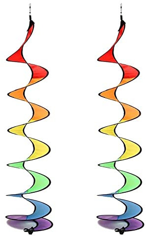 Windfahne Camping,Windspirale Twister,UV-beständiges und Wetterfestes Windspiel,Windspiele Für Den Garten,Wind Spinner,Windfahne Für Draußen,Wind Spirale,Windspiele Für Draußen Stehend,2 Stück