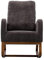SUPPNEED Schaukelstuhl，Mid-Century Sessel，gepolstert hohe Rückenlehne Accent Glider Rocker für Wohnzimmer，Massivholzrahmen, hochwertige Stoffe (Dunkelgrau)
