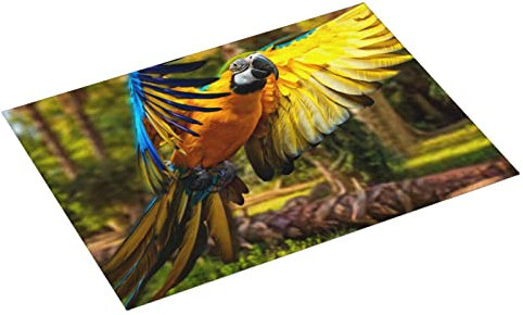 Saugfähige Geschirr Trocknen Matte Für Küche Theke Gelbe Flügel Blau Papagei Drucken Küche Trocknen Matten Nette Mikrofaser Trocknen Pad