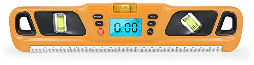 Louttary -200 Digitale Wasserwaage, Neigungsmesser, Horizontaler Elektronischer Neigungsmesser, Winkelmesser, Winkelmesser, Gelb