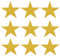 sourcing map Glitzer-Stern-Ausschnitte aus Papier, Fünf-Sterne-Konfetti-Ausschnitte für Geburtstagsparty, Klassenzimmer, Hochzeit, Pinnwand, Wanddekoration, 15 cm, (Gold, Silber, Roségold), 50 Stück
