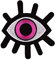 Auge Pink Rosa Aufnäher zum aufbügeln oder aufnähen Bügelbild Aufbügler für Kleidung gestickter Bügelpatch Applikation Wimpern Patch Größe 7,3 x 8,6 cm