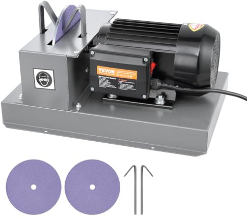 VEVOR - Afilador de cuchillas para cortacésped - Amoladora de 2/3HP de 500 W con rueda de cerámica de 7 pulgadas, afila elevación alta/baja, cuchillas planas y de Gator