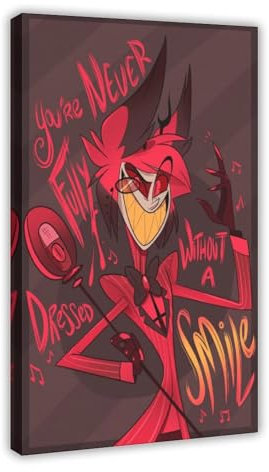 AAVEDA Alastor Hazbin Hotel 1 Leinwand-Poster, Schlafzimmer-Dekor, Sportlandschaft, Büro, Raumdekoration, Geschenk, Rahmen-Stil, 40 x 60 cm