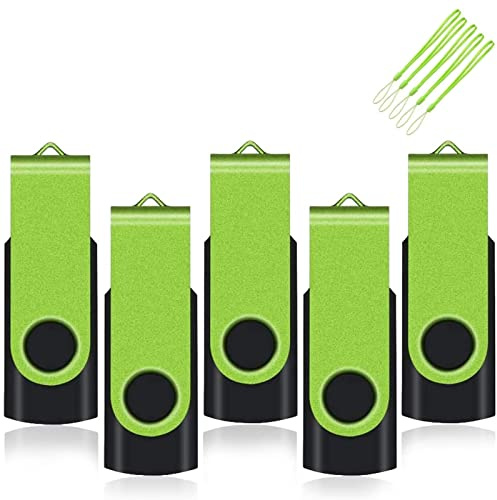 EASTBULL Chiavetta USB da 16 GB, 5 pezzi, 2.0, chiavetta USB (16 GB, verde)